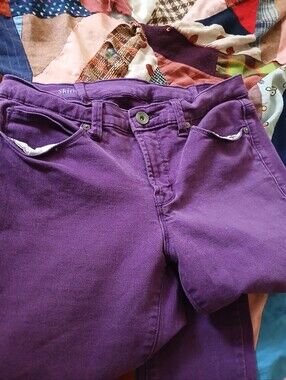 JCPenney Y2K Vintage Women's Jeans Purple Pants Fits 2-4 Small Skinny Jeans